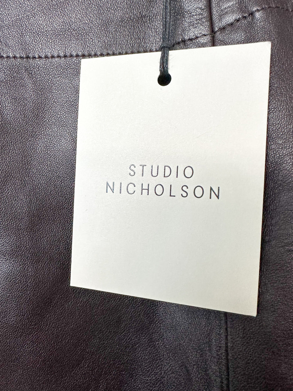 Studio Nicholson Brown Tumba Leather Skirt