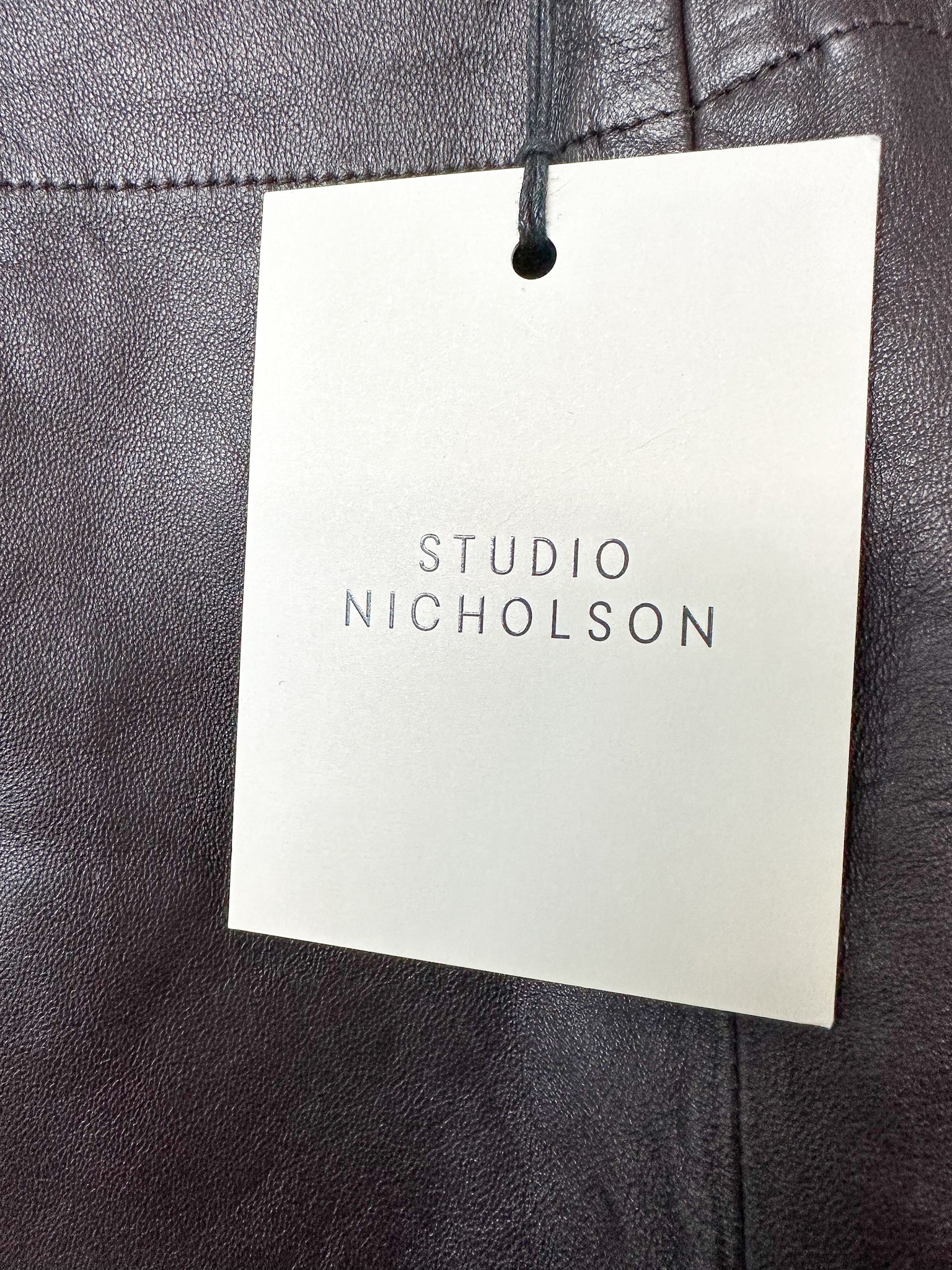 Studio Nicholson Brown Tumba Leather Skirt