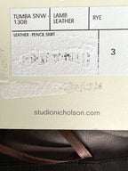 Studio Nicholson Brown Tumba Leather Skirt