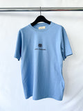 Nigel Cabourn Blue Globe Logo Embroider Spellout Tee