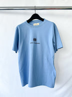 Nigel Cabourn Blue Globe Logo Embroider Spellout Tee