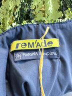 Marques Almeida Green Cutout-Back Sequinned Party Crop Top