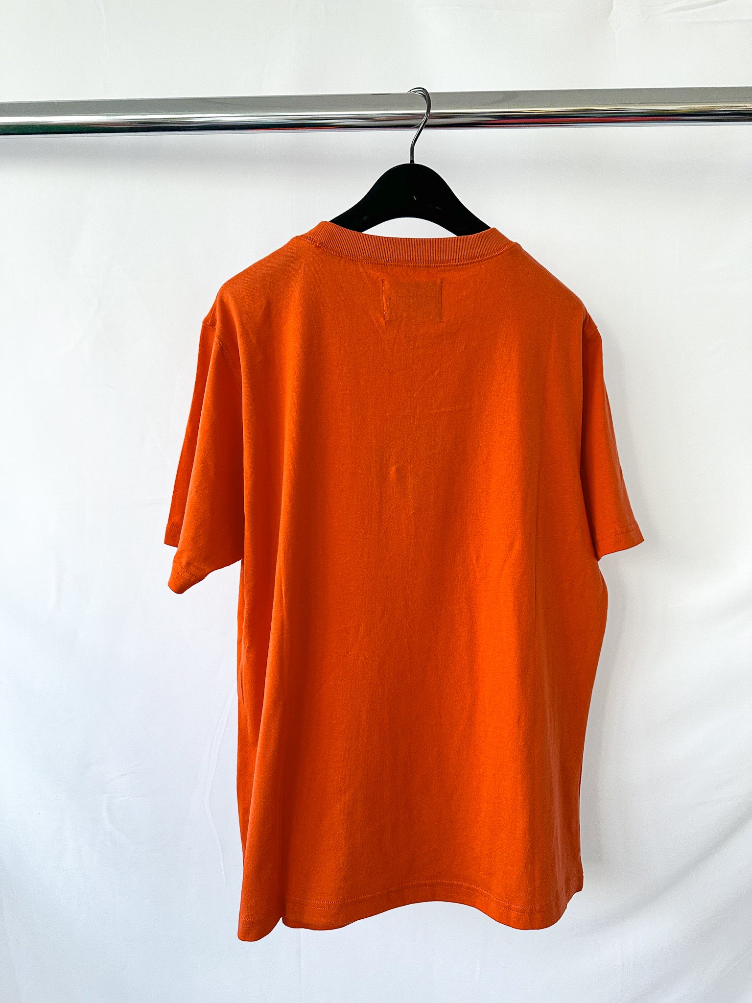 Nigel Cabourn Vintage Orange Globe Logo Embroider Spellout Tee
