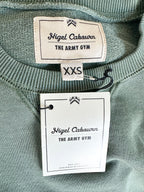 Nigel Cabourn Kangaroo Pocket USMC Green Training Sweatshirt Oversized