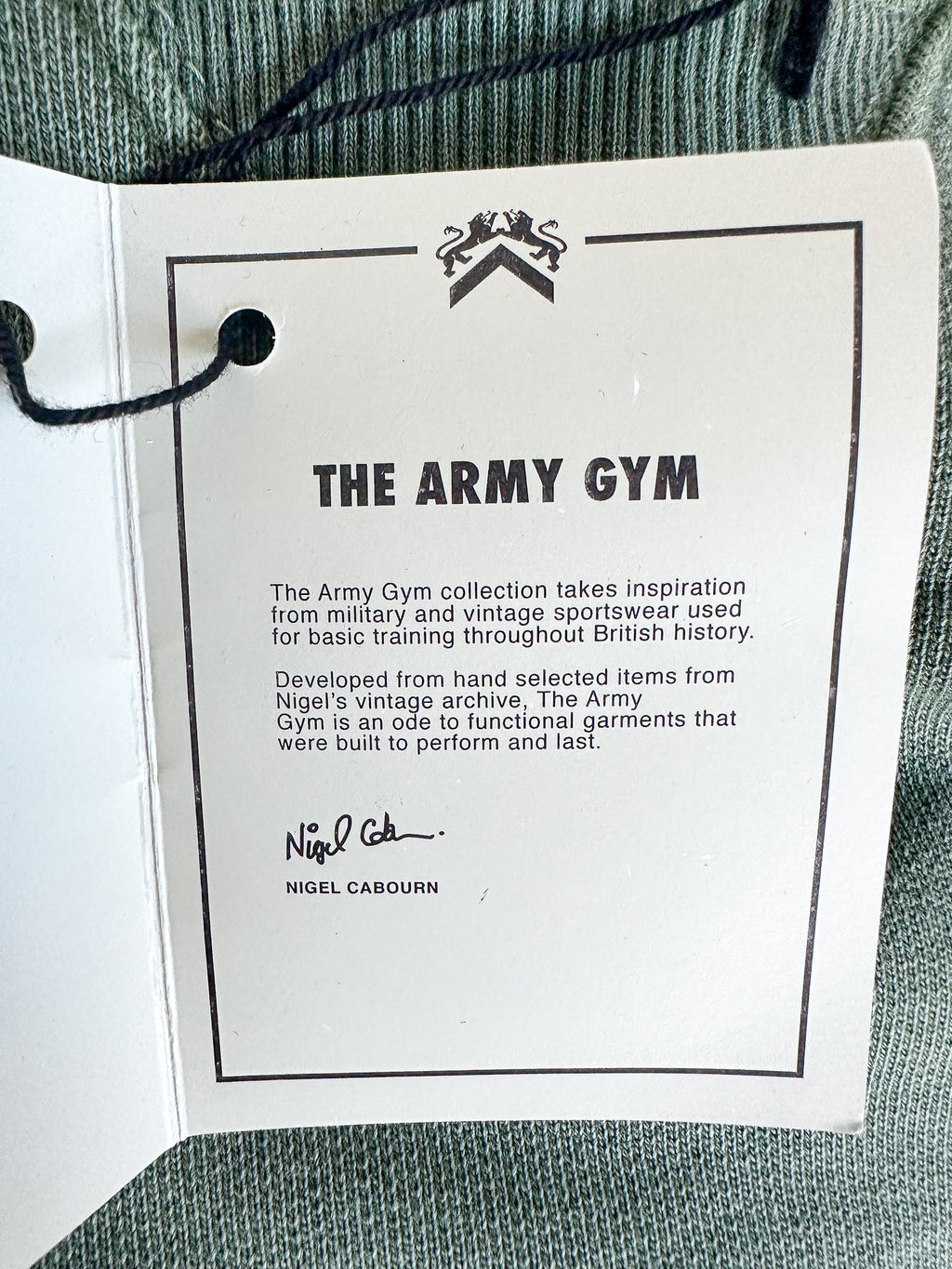 Nigel Cabourn Kangaroo Pocket USMC Green Training Sweatshirt Oversized