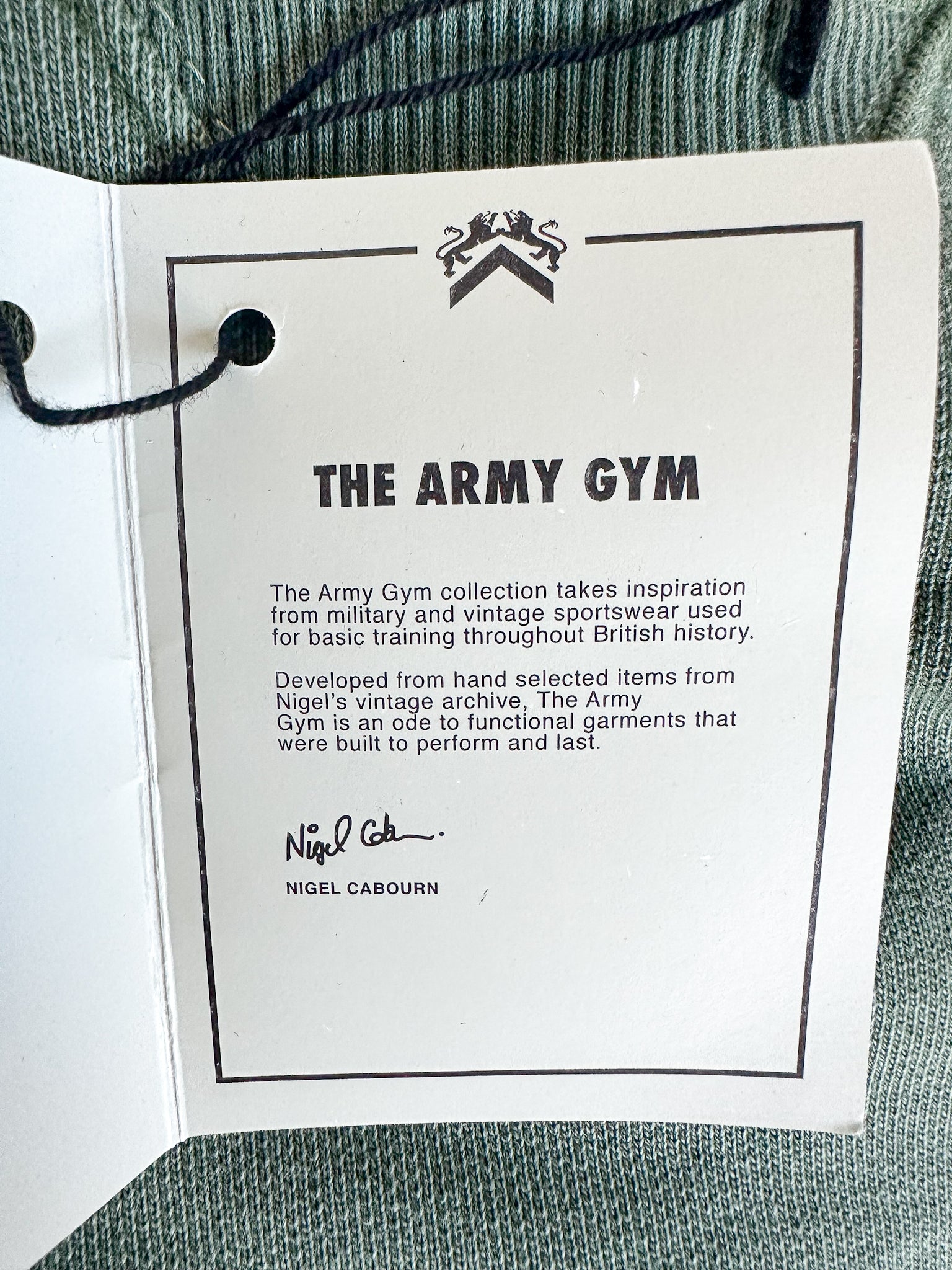 Nigel Cabourn Kangaroo Pocket USMC Green Training Sweatshirt Oversized