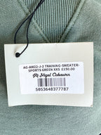 Nigel Cabourn Kangaroo Pocket USMC Green Training Sweatshirt Oversized