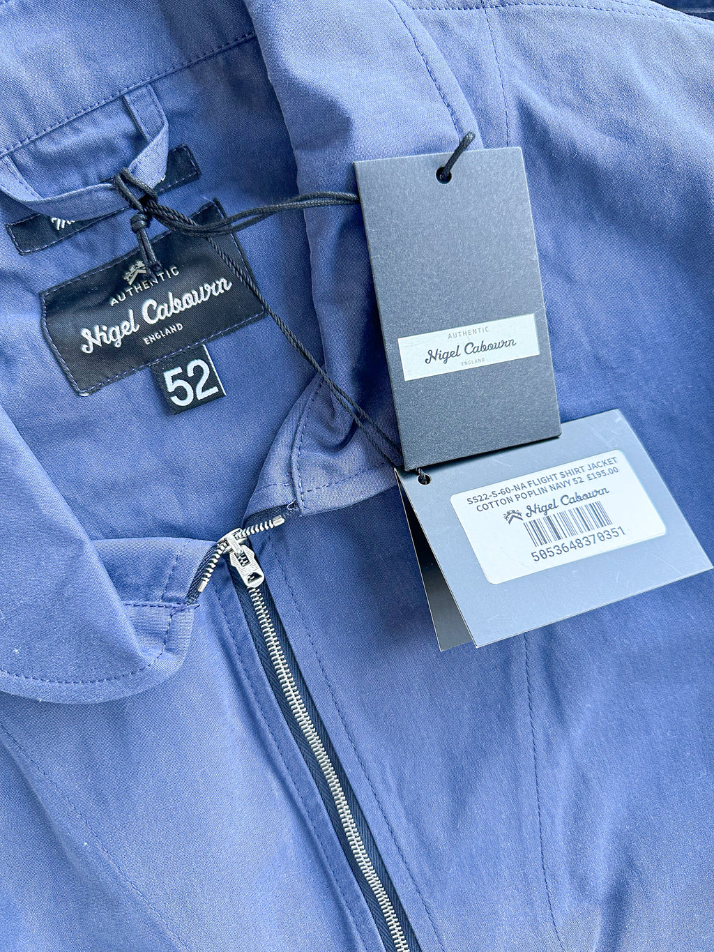 Nigel Cabourn Flight Shirt Jacket Navy Blue