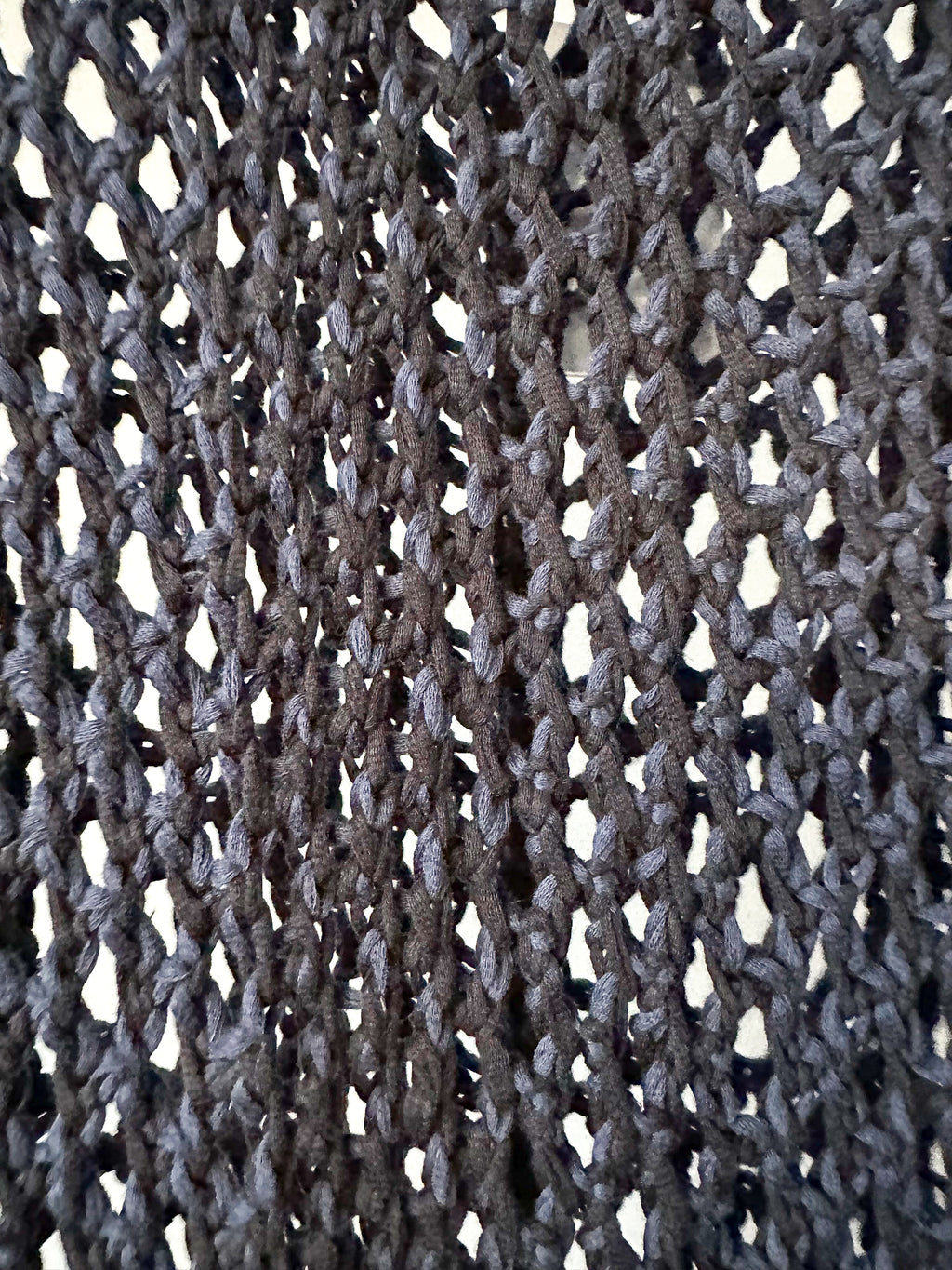 Robe longue bleu marine en coton biologique tricoté Raey