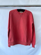 Nigel Cabourn Embroidered Arrow Crew Sweatshirt In Red Oversized