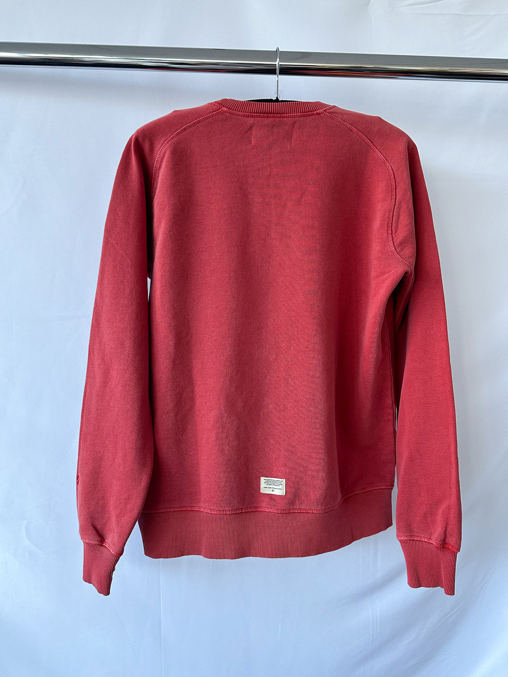 Nigel Cabourn Embroidered Arrow Crew Sweatshirt In Red Oversized