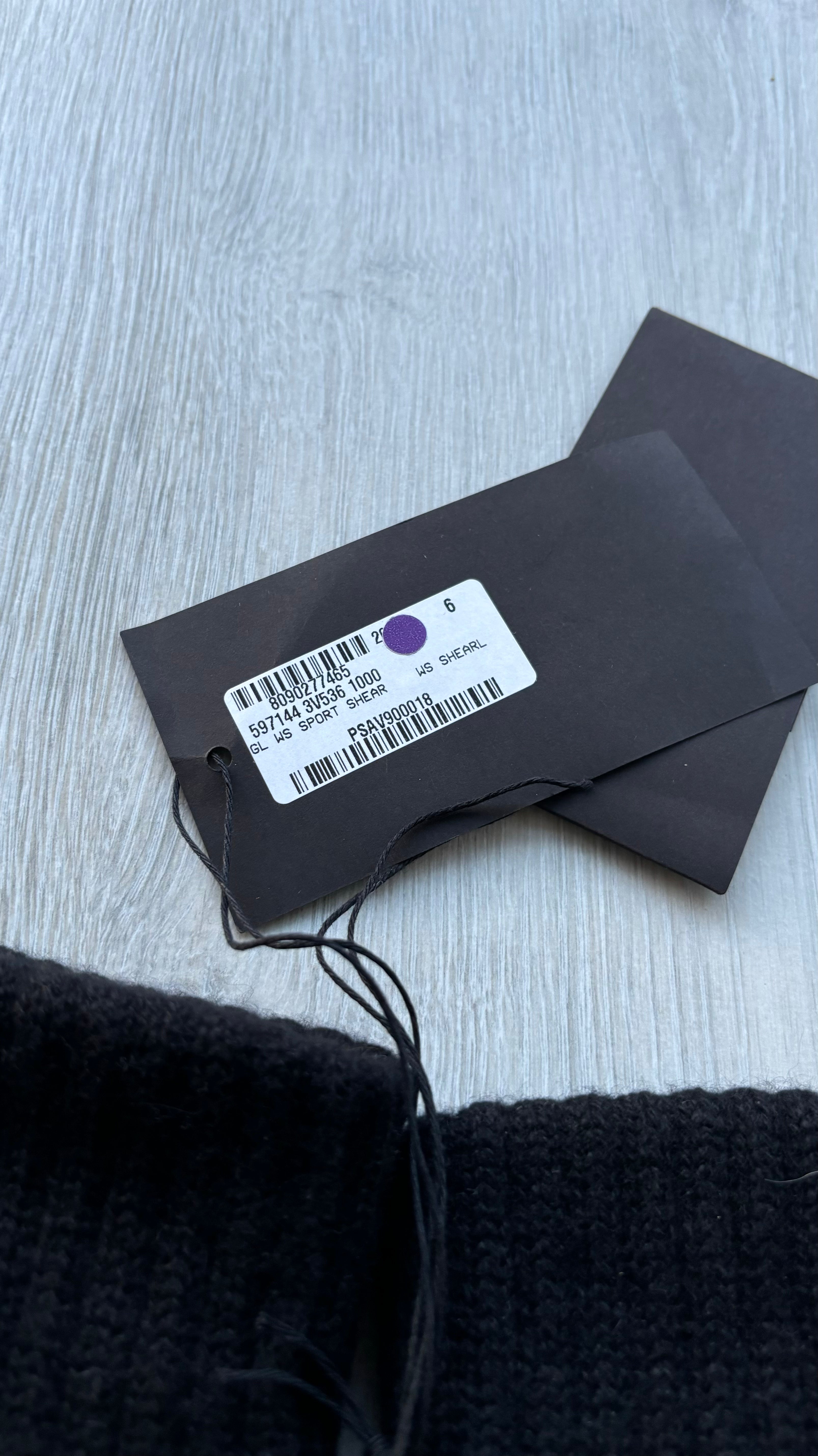 Bottega Veneta Shearling & Cashmere Black Gloves