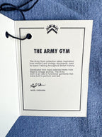 Nigel Cabourn Niebieska dżinsowa koszulka wojskowa