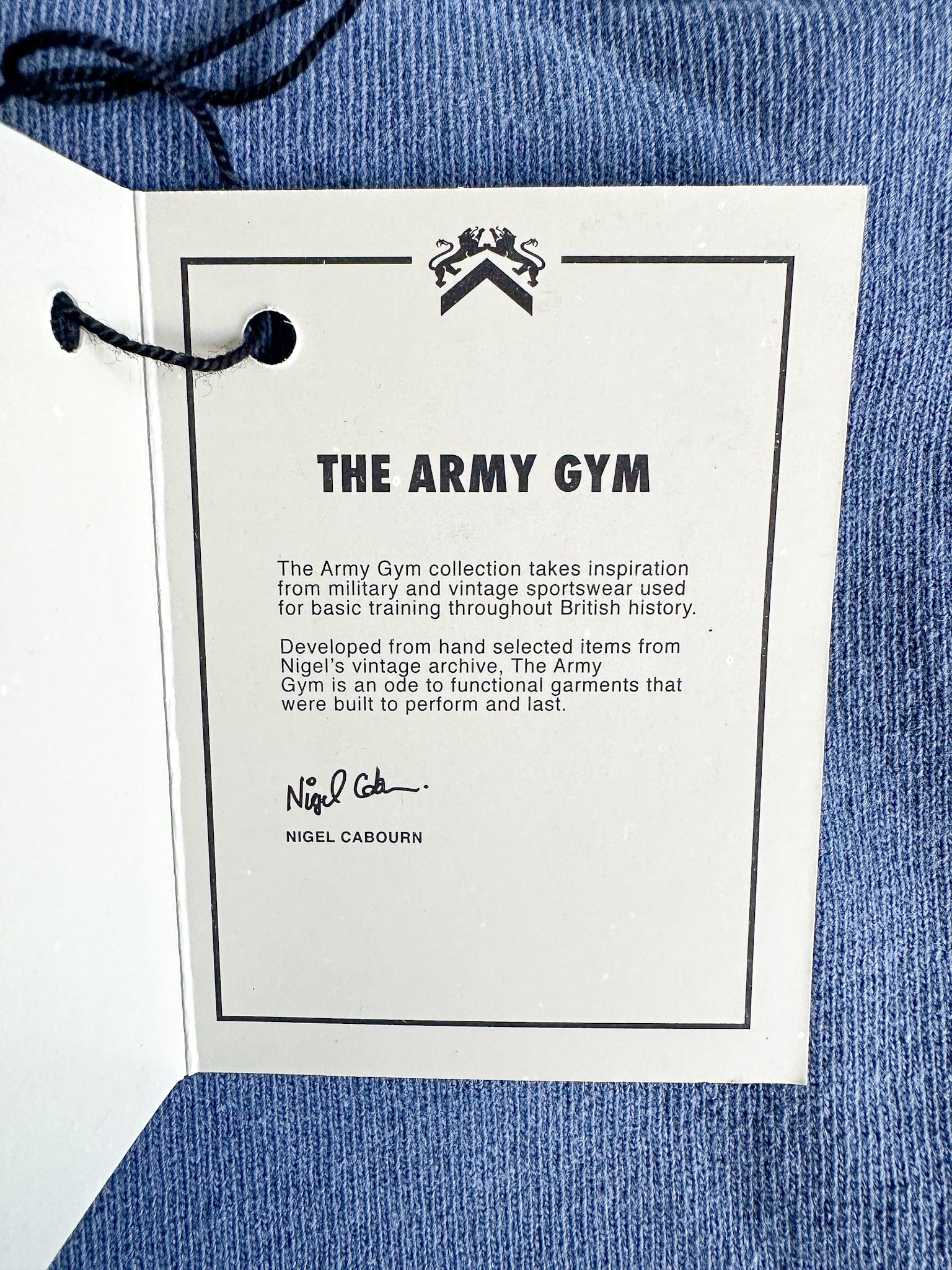 Nigel Cabourn Niebieska dżinsowa koszulka wojskowa