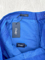 Drake's Fatigue Blue Cotton Corduroy Needlecord Shorts - House Of Huntington