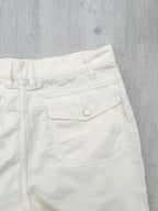 Drake's Fatigue Ecru White Cotton Corduroy Needlecord Shorts - House Of Huntington
