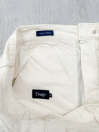 Drake's Fatigue Ecru White Cotton Corduroy Needlecord Shorts - House Of Huntington