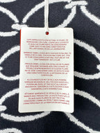 Valentino Garavani Feather-Trimmed Black 1967 Chain Print Intarsia Jacquard Knit Top