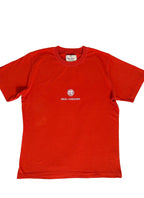 Nigel Cabourn Orange Globe Logo Embroider Spellout Tee