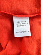 Nigel Cabourn Orange Globe Logo Embroider Spellout Tee