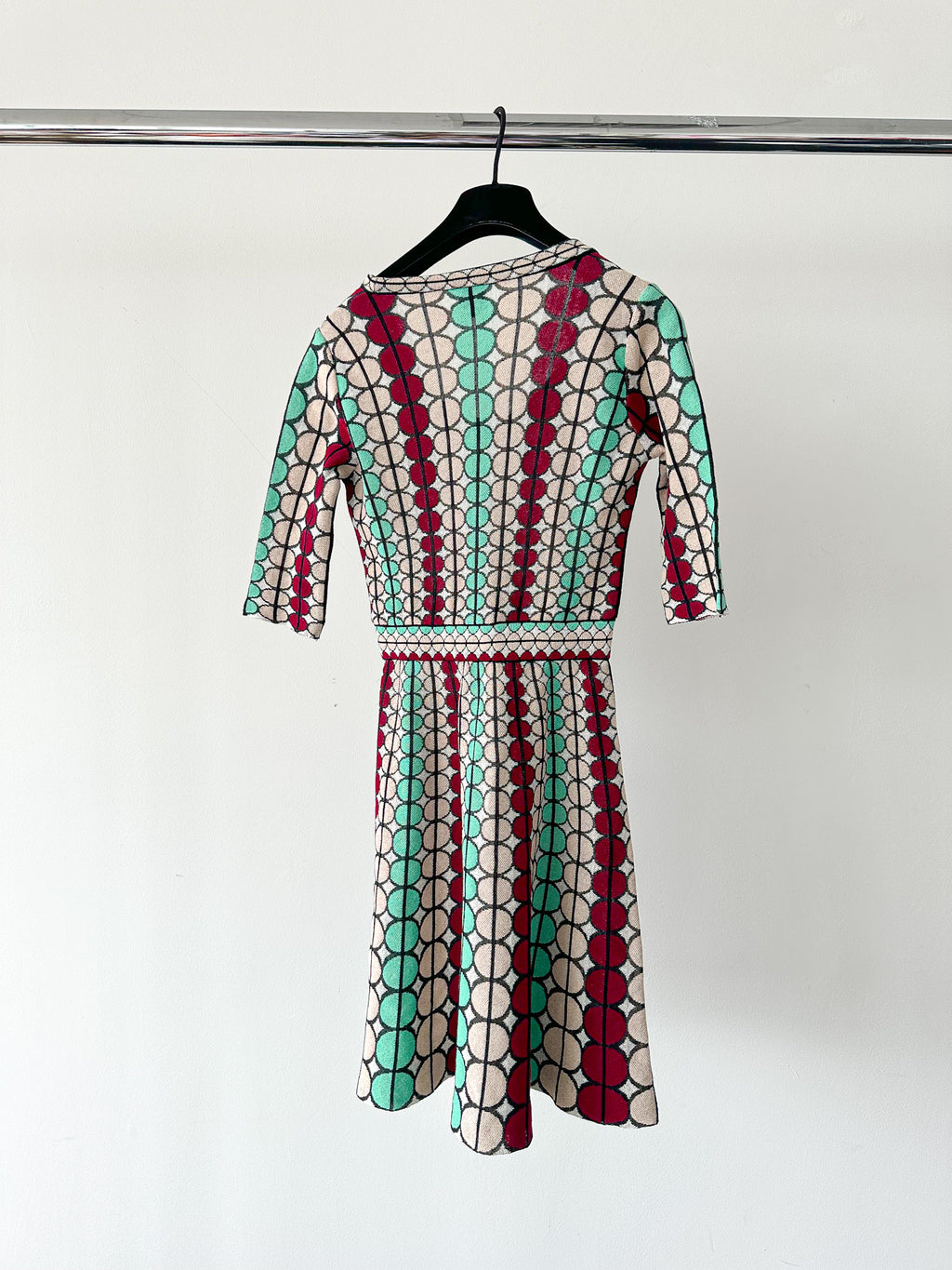 Missoni M Chevron Crochet Knit Multicolour Dress