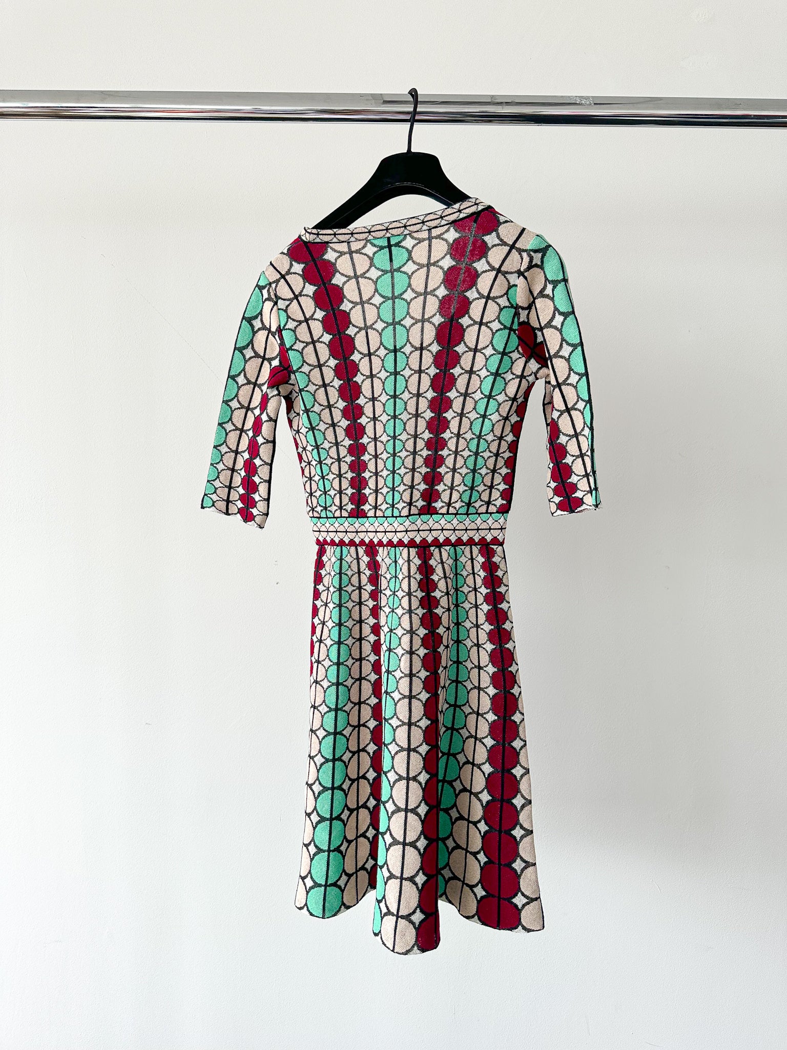 Missoni M Chevron Crochet Knit Multicolour Dress