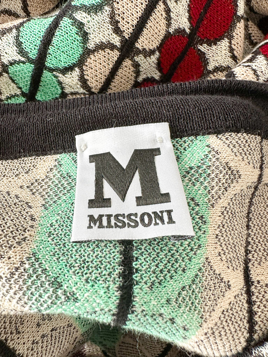 Missoni M Chevron Crochet Knit Multicolour Dress