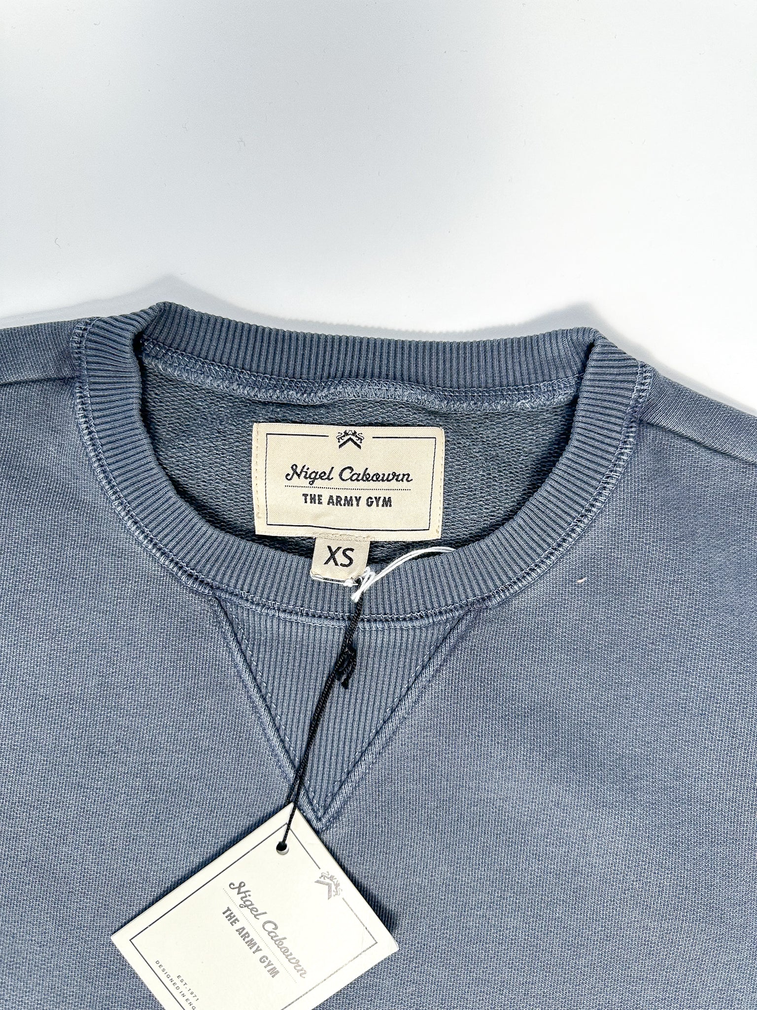 Nigel Cabourn Kangaroo Pocket USMC Navy Training Sweatshirt Oversized