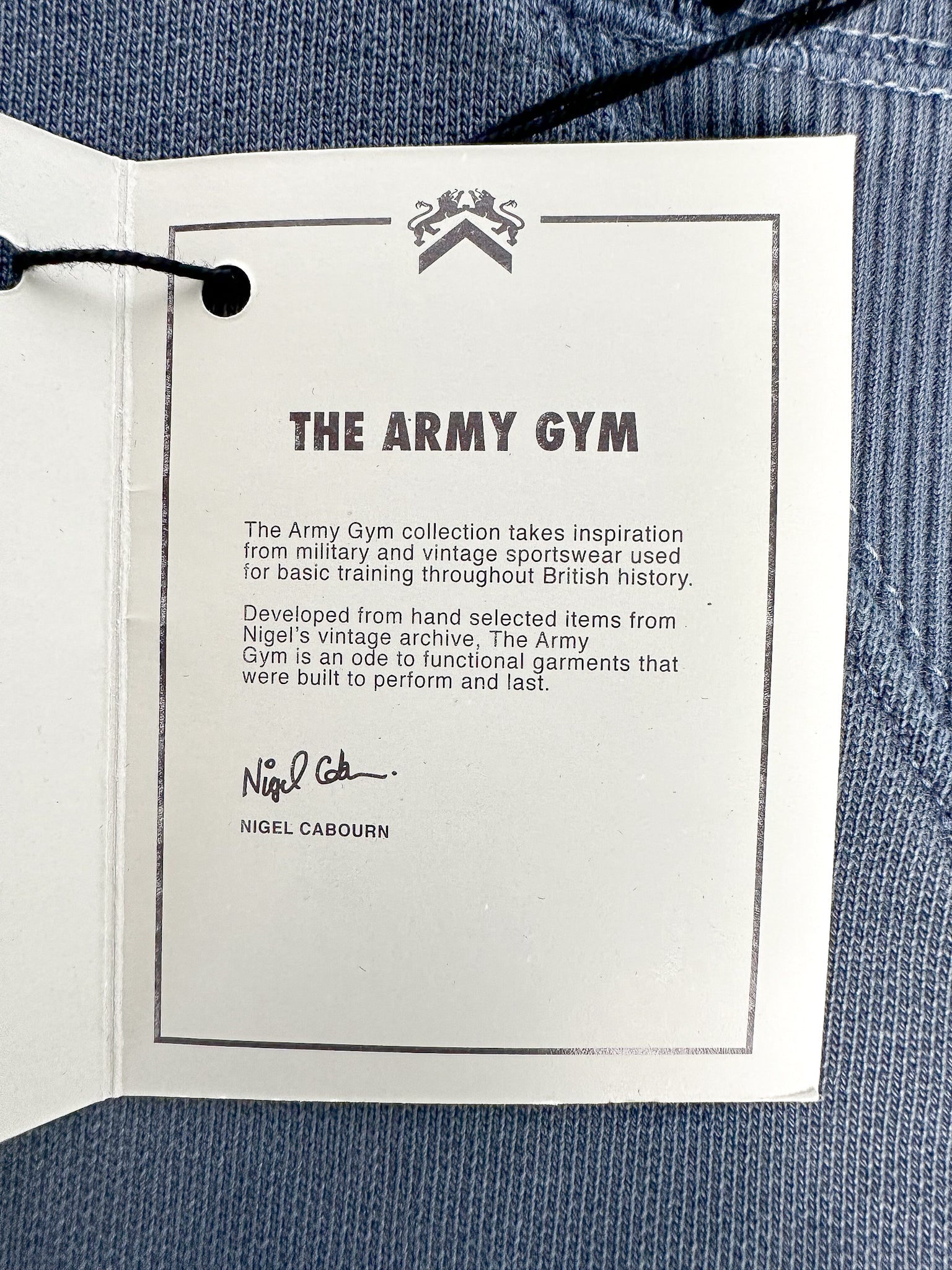 Nigel Cabourn Kangaroo Pocket USMC Navy Training Sweatshirt Oversized