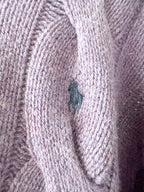 Polo Ralph Lauren Wool Cashmere Cable Knit Purple Jumper