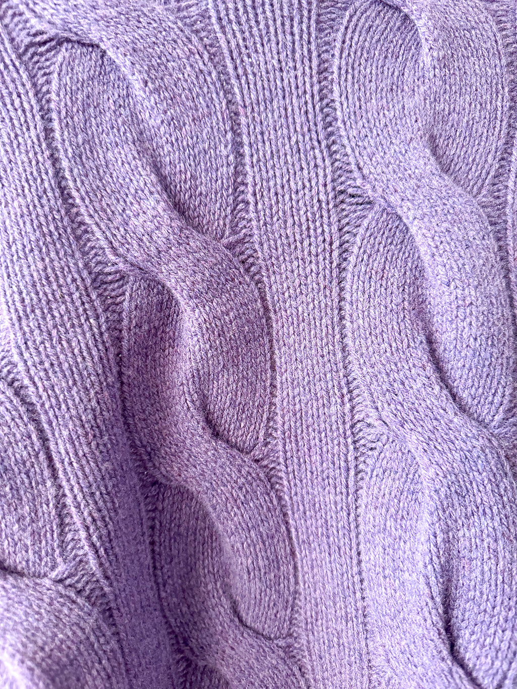 Polo Ralph Lauren Wool Cashmere Cable Knit Purple Jumper