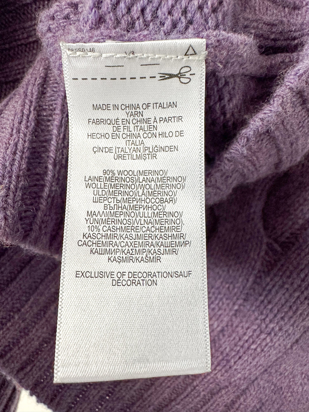 Polo Ralph Lauren Wool Cashmere Cable Knit Purple Jumper