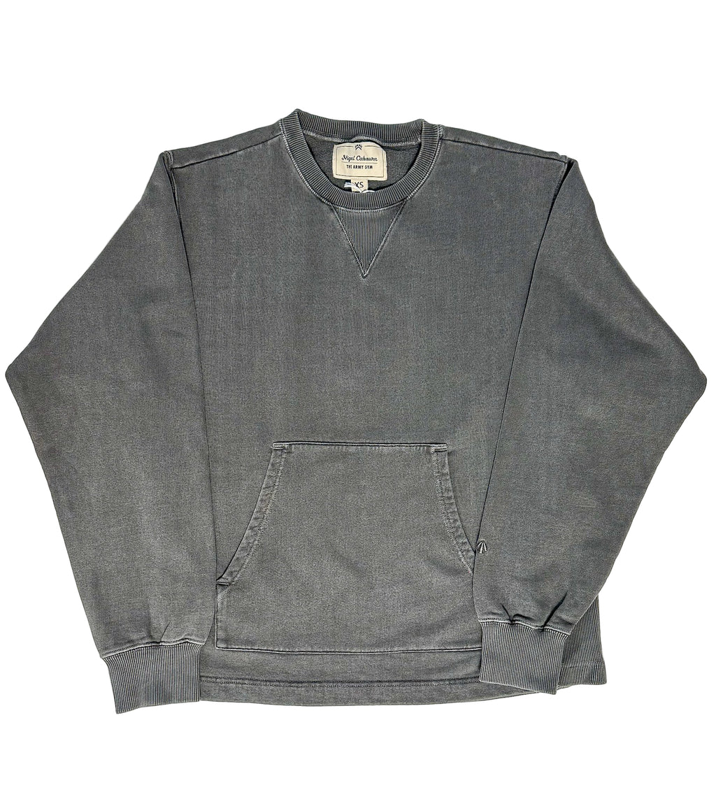 Nigel Cabourn Kangaroo Pocket USMC Black Training Sweatshirt Oversized