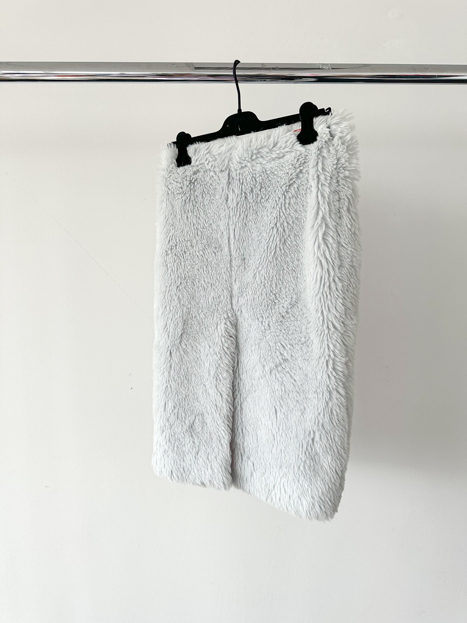 Marni Blue Alpaca Wool Fur Pencil Skirt