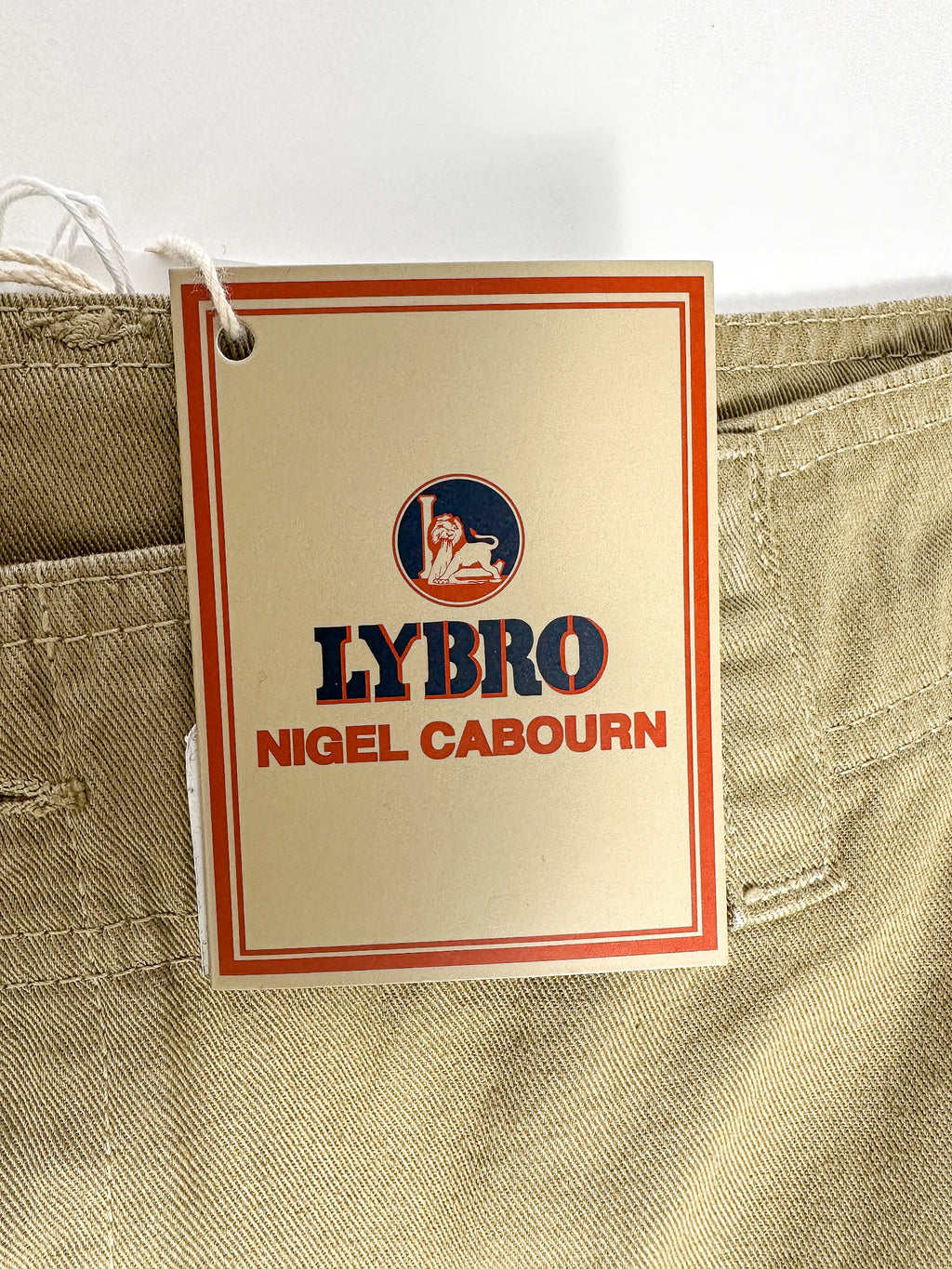 Pantalon hollandais Nigel Cabourn en sergé de coton à chevrons - Vert US