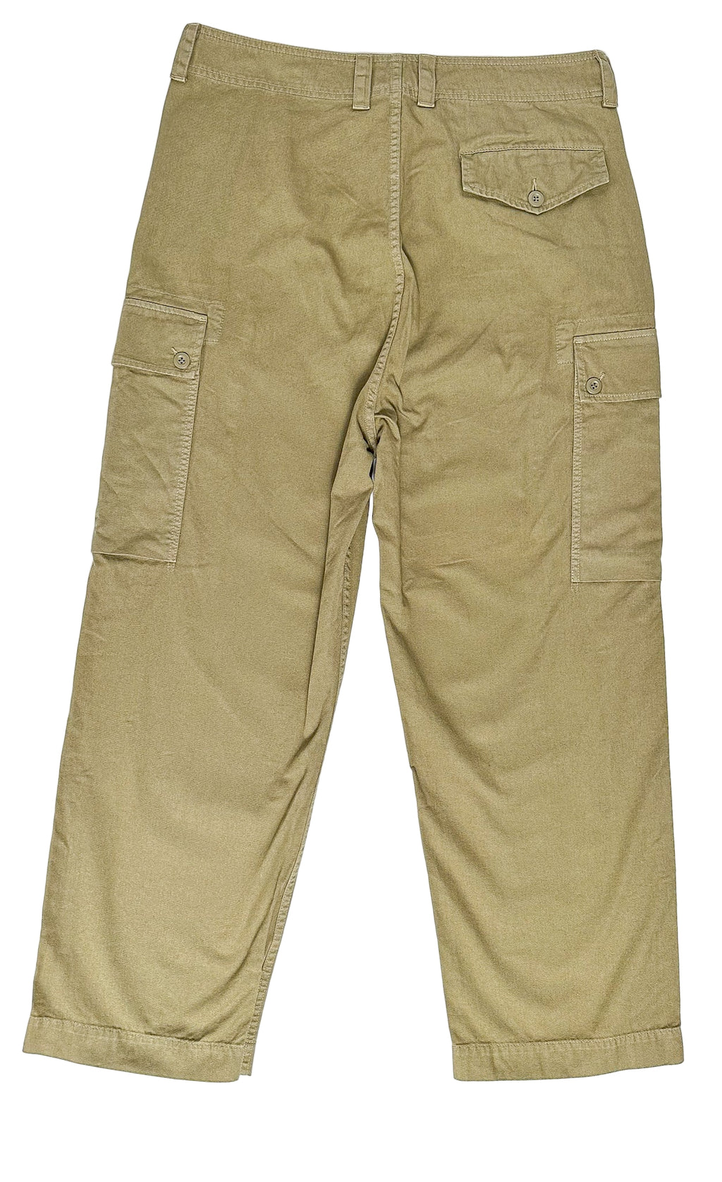 Pantalon hollandais Nigel Cabourn en sergé de coton à chevrons - Vert US