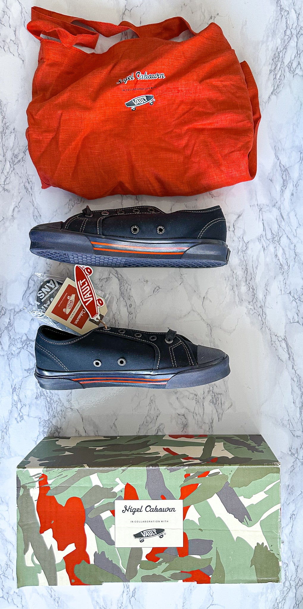 Nigel Cabourn UA OG STYLE 23 LX Ventile Black Navy Sneakers Trainers