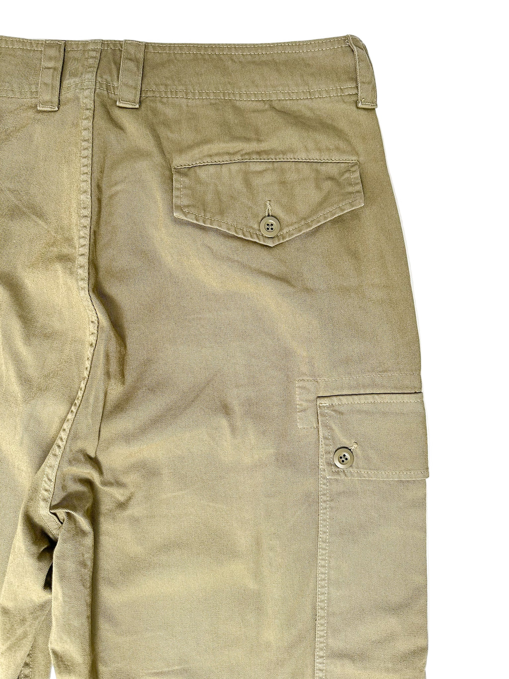 Pantalon hollandais Nigel Cabourn en sergé de coton à chevrons - Vert US