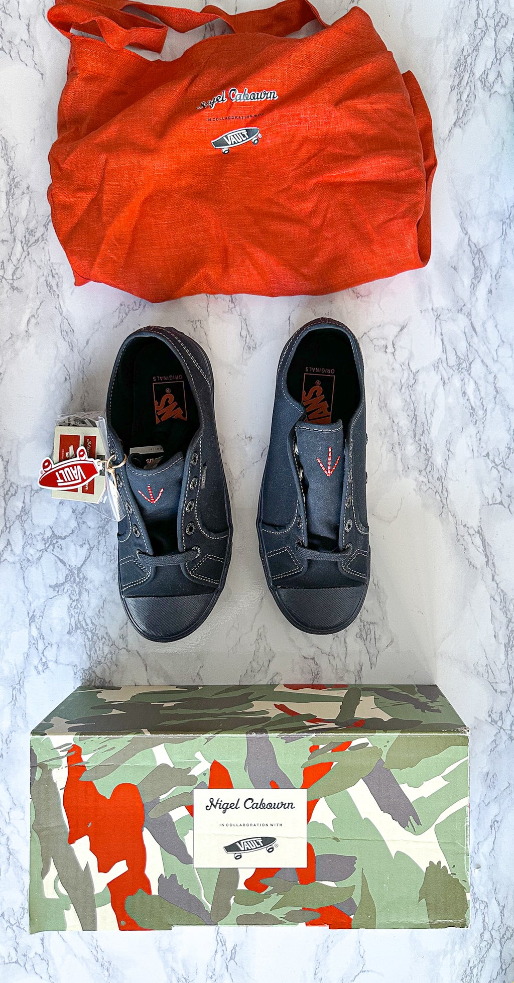 Nigel Cabourn UA OG STYLE 23 LX Ventile Black Navy Sneakers Trainers