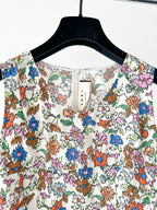 Marni Floral Print Pleat Hem Sleeveless Summer Dress