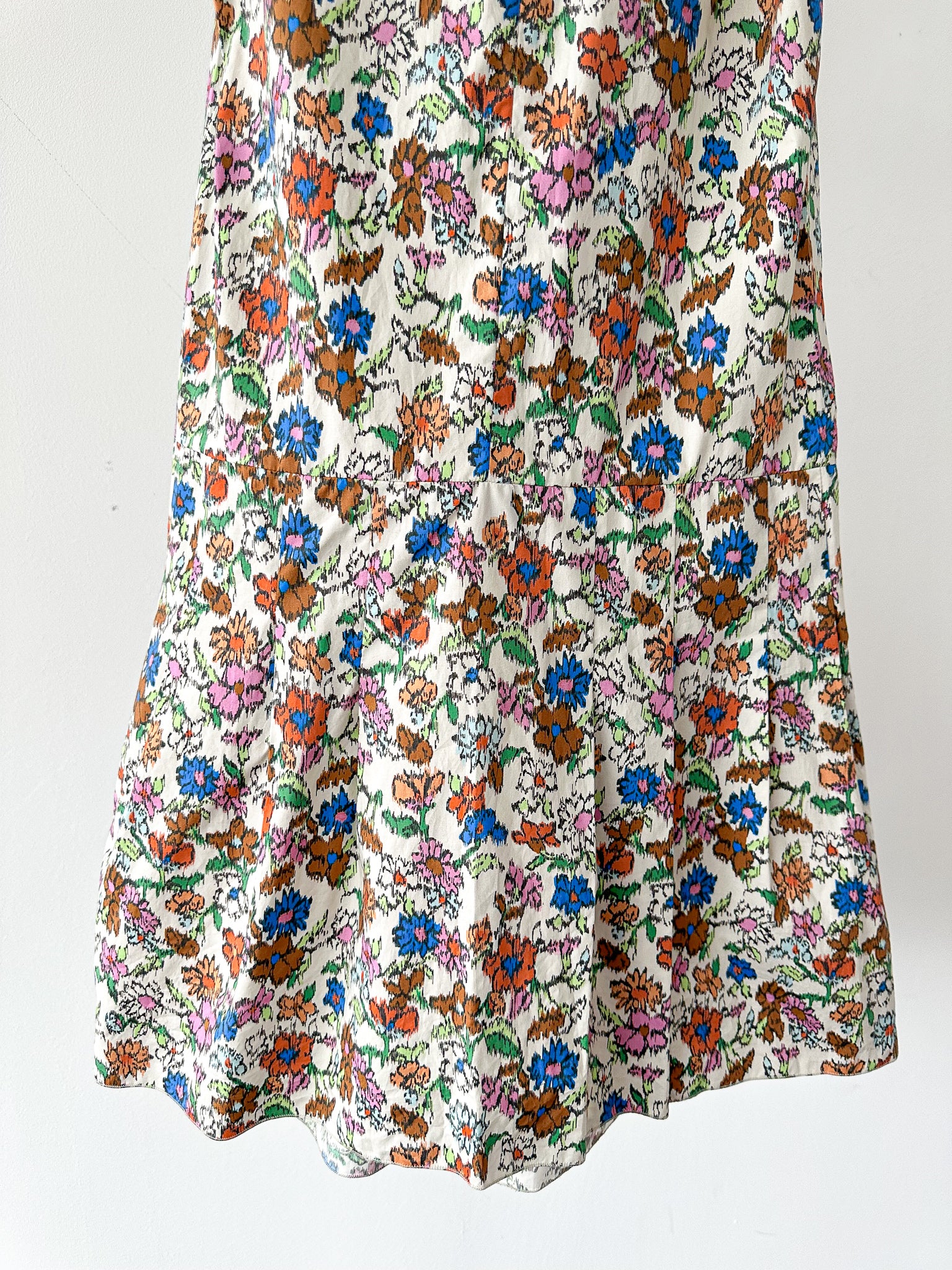Marni Floral Print Pleat Hem Sleeveless Summer Dress
