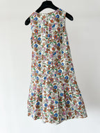 Marni Floral Print Pleat Hem Sleeveless Summer Dress