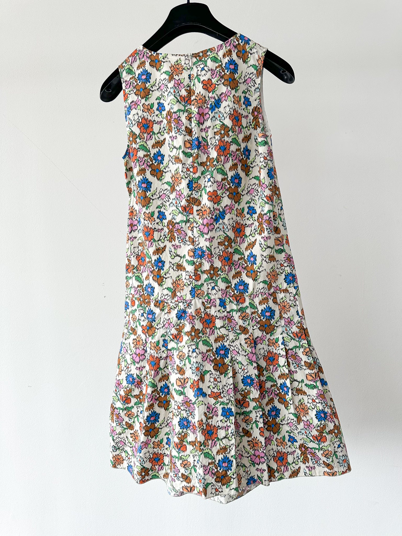 Marni Floral Print Pleat Hem Sleeveless Summer Dress