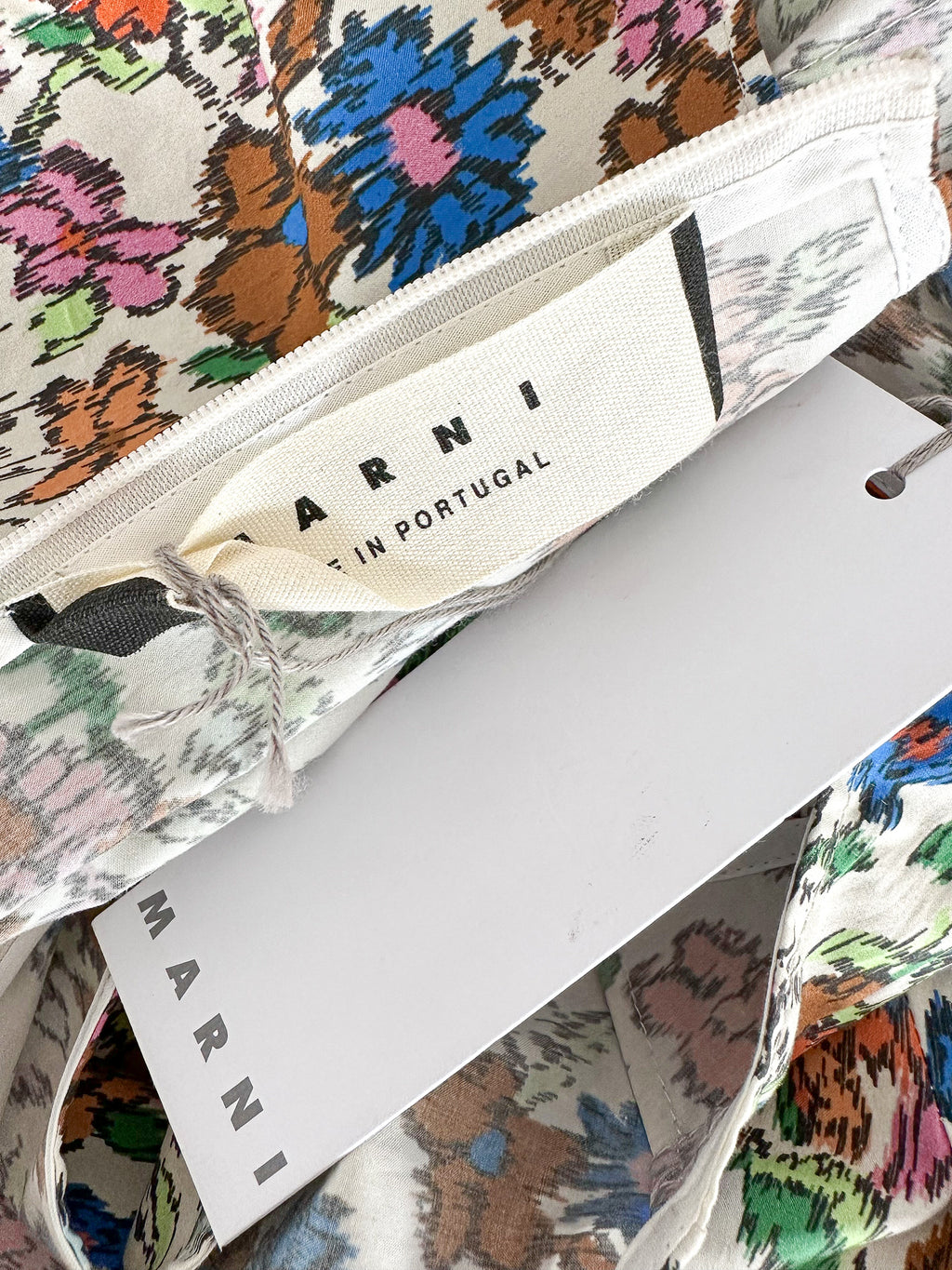 Marni Floral Print Pleat Hem Sleeveless Summer Dress