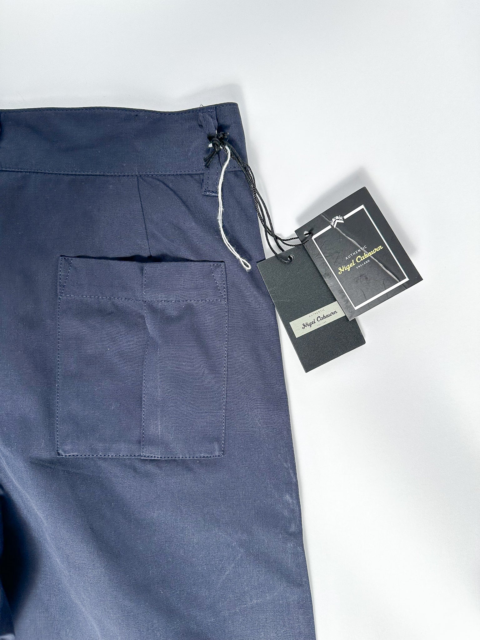 Nigel Cabourn P3 US Poplin Slim Leg Chino Pants Trousers In Navy Blue