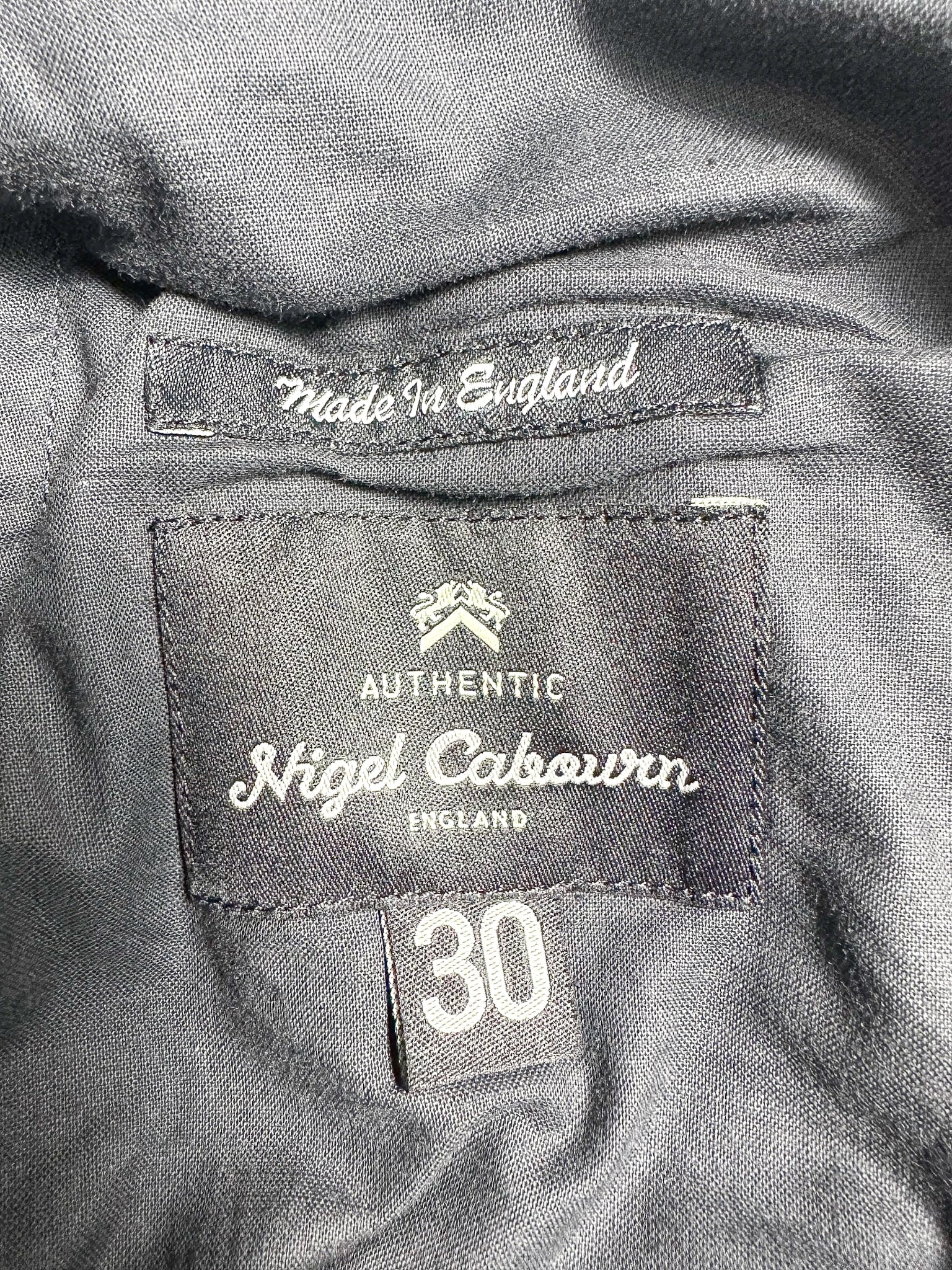 Nigel Cabourn P3 US Poplin Slim Leg Chino Pants Trousers In Navy Blue