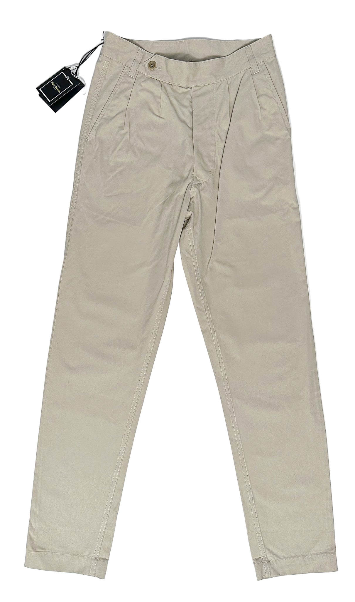 Nigel Cabourn P3 US Poplin Slim Leg Chino Pants Trousers In Tan Beige