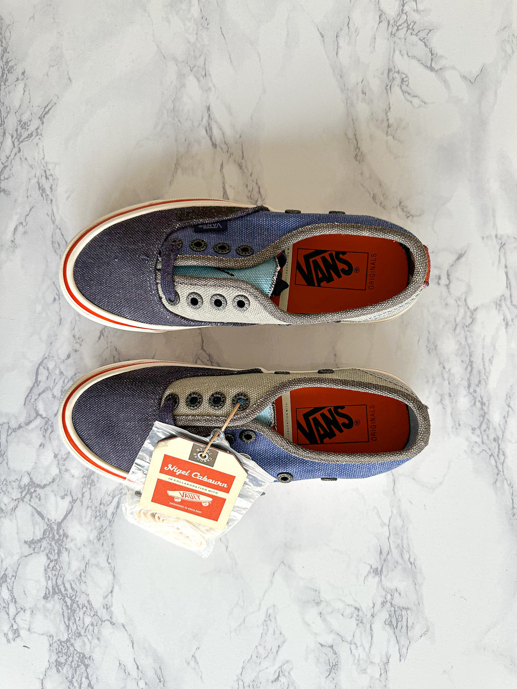 Nigel Cabourn x OG Authentic LX 'Crazy Navy Mix' Trainers