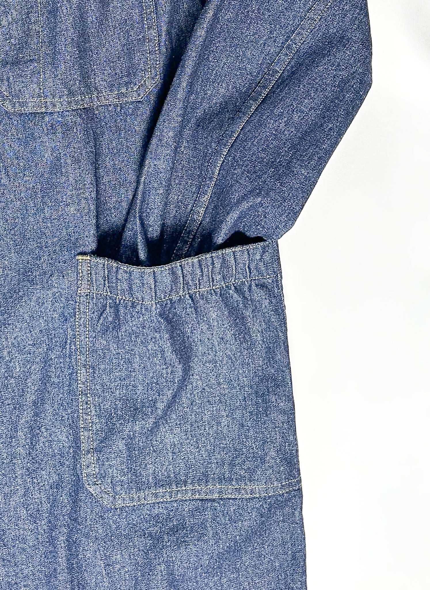 Yarmouth Oilskins Long Warehouse Shopkeeper Coat In Blue Denim