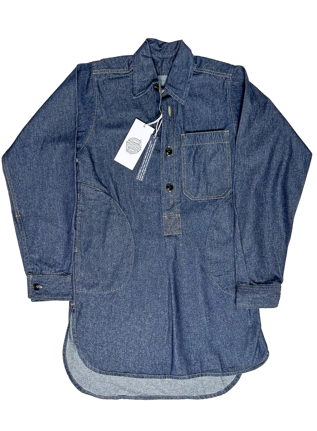 Yarmouth Oilskins Pullover Smock Shirt In Denim